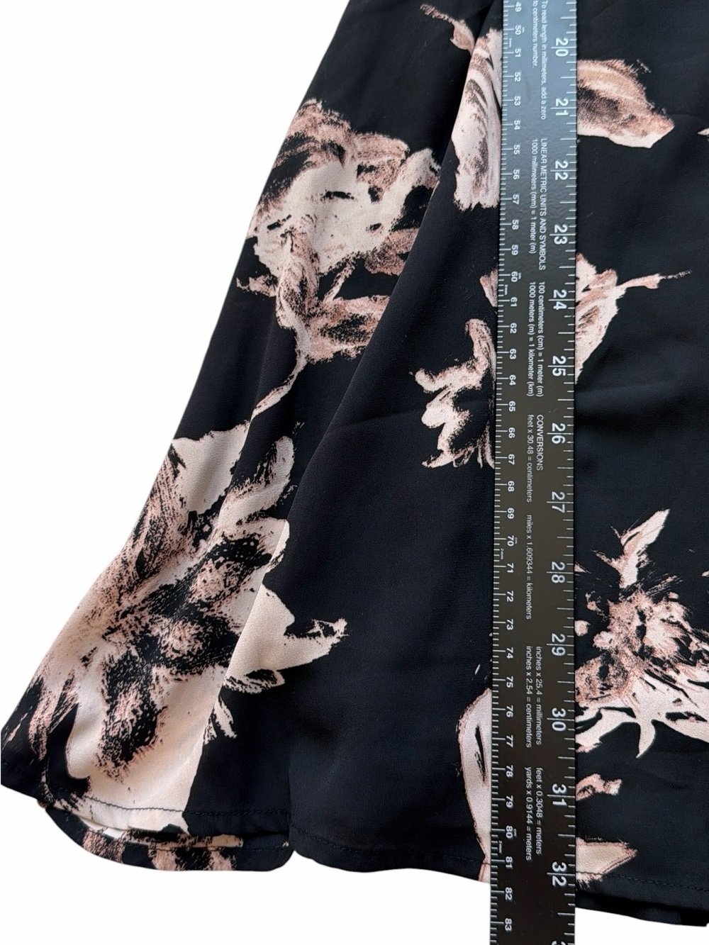 Aqua Black & Beige Floral Cold-Shoulder Summer Dress Size XS - Picture 5 of 7